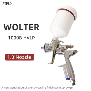 Pistola de Pulverización Neumática HVLP WOLTER de Aleación de Aluminio, 600 ml de Gran Capacidad, Alimentación por Gravedad para Pintura Automotriz, Boquilla de 1.3 mm - Product Image 2