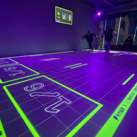 Projecteur holographique interactif pour sol de parc d'attractions, interaction intérieure, jeux interactifs pour sol, système de projection