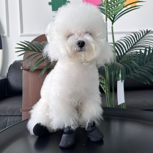 Chaussettes imperméables pour chiens en gros, avec logo personnalisé, antidérapantes, protège-<span class=keywords><strong>pattes</strong></span> en peluche douce pour petits chiens - Product Image 3