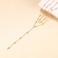 Collier délicat à la mode pour femmes HOVANCI en acier inoxydable plaqué or 18 carats, imperméable, anti-ternissement, chaîne à maillons géométriques