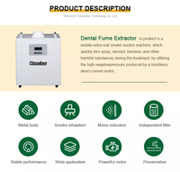 Évacuateur de fumée chirurgical dentaire FC-350 purificateur de fumée d'air de laboratoire collecteur de poussière 110V/220V débit d'air 450m3/h blanc entier