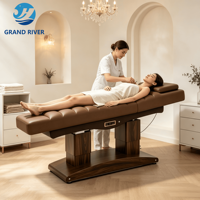 Lit de massage électrique personnalisé à 4 moteurs, inclinable et chauffant, pour salon de beauté de luxe, lit cosmétique à 4 moteurs pour massage facial