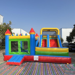 Castillo Inflable con Tobogán, Combinado, para Alquiler Comercial, Cama Elástica para Fiestas Infantiles, con Soplador, PVC, 6m*5m, Ecológico - Product Image 2