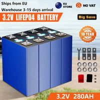 Baterai LiFePO4 3.2V 280Ah Isi Ulang Stok Baru EU, untuk Mobil Listrik DIY, RV, Energi Surya, Golf Cart, 8000 Siklus, Merek HYL