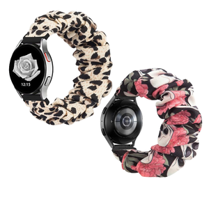 Cravate de cheveux florale pour Samsung Smart Watch 20/22mm Gros intestin <span class=keywords><strong>Bracelet</strong></span> en <span class=keywords><strong>tissu</strong></span> à la mode et luxueux <span class=keywords><strong>Bracelet</strong></span> personnalisé - Product Image 1