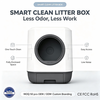 Cabine pour chat extra large, compacte, surface de 0,28 m², système de désodorisation par diffusion d'air parfumé contrôlé par application, 12 capteurs, bac à litière intelligent pour chat