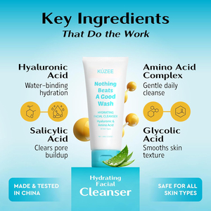 Limpiador Facial Hidratante con Ácido Hialurónico y Aminoácidos, Control de Grasa, Vegano, Orgánico, Marca Privada OEM ODM, para Todo Tipo de Piel - Product Image 3