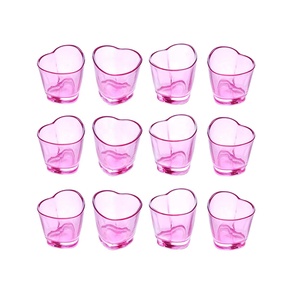Mini verres à liqueur 40ml, coffret cadeau unique en forme de coeur pour la Saint-Valentin, tasse <span class=keywords><strong>tequila</strong></span> colorée personnalisée - Product Image 1