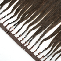 Extensiones de Cabello Ruso 6D al por Mayor, Extensiones de Cabello Humano Virgen 12A con Cutícula, 6D 2ª Generación, Color Rubio Oscuro Mate