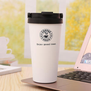 YEWAY kupalar isıtıcı kapaklı özel Logo kahve kupa çift duvar paslanmaz çelik termo kahve seyahat özelleştirilebilir siyah pembe - Product Image 5