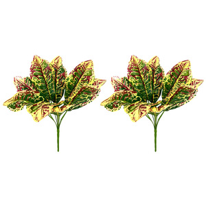 Paquete de Hojas Artificiales que Cambian de Color, de 30cm-100cm, Flor Decorativa para Exteriores, para Sala de Estar, Decoración de Centros Comerciales - Product Image 1