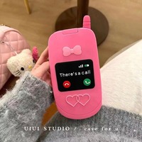 Nouveau Creative Rose Big Brother Flip Phone Case Silicone Material Phone Case Convient pour iPhone 11 12 13 14 15 Pro Max Phone Case
