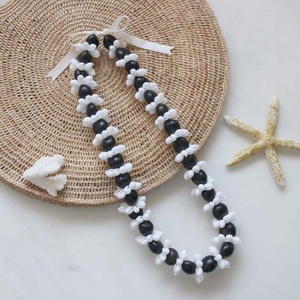 Customized Natural Hawaiian Lei Kuikui <strong>Nut</strong> Cowrie Shell Ring <strong>Necklace</strong> Summer Beach Jewelry Beach Wedding Holidays Jewelry Gift - Product Image 6