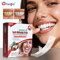 Tiras blanqueadoras de dientes caseras con coco seco, marca privada, aprobadas por la CE