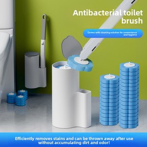 <span class=keywords><strong>Brosse</strong></span> de toilette jetable édition 2026 avec support mural en plastique, sans angles morts, sans perçage, <span class=keywords><strong>brosse</strong></span> remplaçable, design moderne - Product Image 2