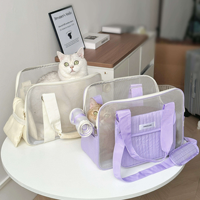 Sac de transport carré léger, respirant et réglable pour petits chiens et chats – Accessoire de voyage extérieur