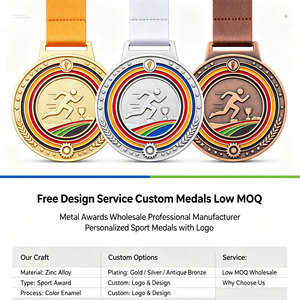 บริการออกแบบฟรี เหรียญรางวัลแบบกำหนดเอง MOQ ต่ำ รางวัลโลหะขายส่ง ผู้ผลิตมืออาชีพ เหรียญกีฬาแบบกำหนดเองพร้อมโลโก้ - Product Image 6