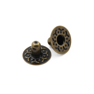 Bán buôn 1 #   Nút bấm kim loại đồng thau 10mm dùng cho quần áo, túi xách, giày dép, túi - Product Image 5