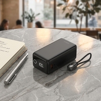 Batterie Li-Polymère à Affichage Numérique LCD, Ultra Fine, Grande Capacité, Station d'Alimentation Portable, 2 Type C PD 20W Charge Rapide