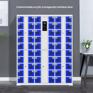 ארון טעינה אחסון טלפון חכם עיצוב פלדה מודרני עם חלון שקוף עבור קניונים ארגוניים בתי ספר - Product Image 1