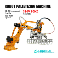 Bras robotisé de palettisation à entraînement servo-électrique contrôlé par PLC entièrement automatique pour la ligne d'emballage de boîtes en carton et de sacs