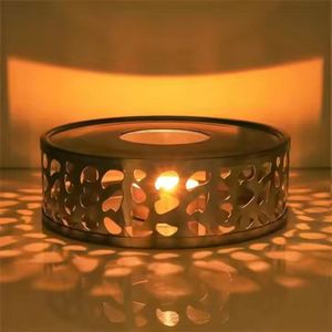 Wholesale Candle Light Holder <b>Teapot</b> Heater Base Stainless Steel Tea Warmer - Product Image 2