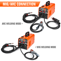 Machine à souder professionnelle 2 en 1 MIG200 220V pour tôles fines, sans gaz, avec fonction ARC MMA