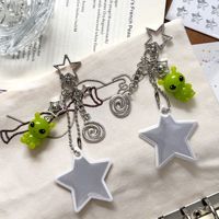 Pendentif étoile alien mignon et cool AM, style Ins, breloque de sac transfrontalière
