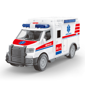 Vente en gros - Jouet <span class=keywords><strong>ambulance</strong></span> miniature à l'échelle 1:20 - Kit docteur - Nouveau modèle réaliste - Mini voiture de ville avec portes qui s'ouvrent, lumière et musique - Product Image 1