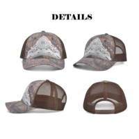 Gorras Trucker Richardson 112 Personalizadas, Gorra Trucker de Camuflaje, Gorra Trucker de Malla, Gorra Trucker de 6 Paneles, Gorra de Camuflaje al por Mayor con Logotipo Personalizado