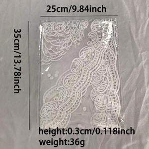 Luxe Noir Dentelle Vierge <span class=keywords><strong>Marie</strong></span> Motif Religieux Brodé Sheer Écharpe Triangle Église Châle pour Femmes - Product Image 6