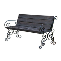 Extrémités de banc en fer forgé antique - Pièces de banc pour patio et jardin extérieur au design contemporain, marque TTD