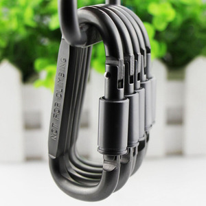 Mousqueton en alliage d'aluminium de 8 cm de type D avec verrouillage à dégagement rapide pour l'escalade et l'utilisation en sac à dos - Product Image 2