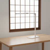 Lampe de bureau LED 24W de style architecte avec bras en aluminium, CRI 95 élevé, lumière de travail professionnelle, intensité réglable, pliable, lampe de table