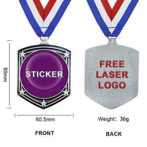 เหรียญรางวัลกีฬาโลหะสีทอง 3 มิติ แบบเปล่า ขายส่ง - Product Image 2