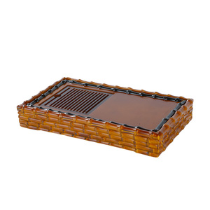 Bamboo <b>Tea</b> <b>Tray</b> Rectangle Lacquered Easy To Clean Standing Type Water Storage <b>Tea</b> Sea Draining <b>Tray</b> - Product Image 5