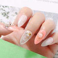 Populaire 3D Boîte Perles Rondes Nail Decoration1.5-4mm Haute Qualité Blanc et Beige Diy Nail Art Accessoires pour Nail Salon