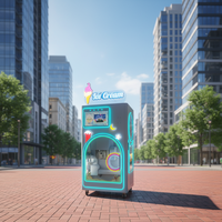 Nouvelle machine distributrice automatique sans personnel de la marque Wzl pour centre commercial, prise européenne, capacité >10L, écran tactile, paiement par carte de crédit et pièces, UVend