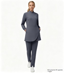 Uniforme de clinique de style islamique spécialisé, Canada, avec tissu extensible respirant à Montréal, 42383 Blouses médicales musulmanes - Product Image 1