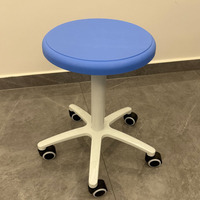 Chaise expérimentale mobile bleu clair moderne, siège étudiant en PU anti-corrosion pour salle de classe, mobilier de laboratoire, banc en métal