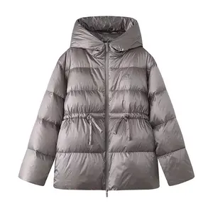 down jacket high quality hooded designer custom women puffer jacket manufacturer