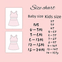 Ensemble 2 pièces DH ODM pour filles : Haut court sans manches à ourlet festonné et jupe assortie à carreaux vichy, pour la mode canadienne