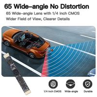 Module de caméra USB 5MP pour la sécurité et la vision embarquée, CMOS 1/4 ", 2592*1944 30fps, 65 °   FOV, UVC, carte ultra-mince 60*8mm