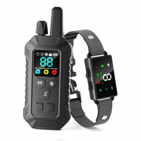 2000ft Fernbedienungs-Hundetrainingshalsband, Wiederaufladbar IP67 Wasserdicht mit Piep-, Vibrations- und Schockmodi, Anti-Bell- und Trainingsfunktion für Haustiere im Freien