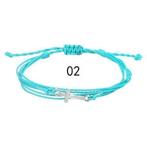 Bracelet tressé en fil ciré européen et américain, imperméable, minimaliste, polyvalent, accessoire pour femme - Product Image 5
