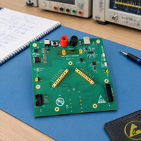 Carte de test 4x112 Gbit/s 400G QSFP112 avec connecteur RF 1x8 pour la validation de modules et l'approvisionnement en gros, avec correspondance de signal différentiel