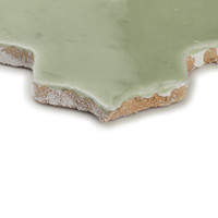 Azulejo de Pared Vitri Jade Arabesque 11.5 X 15 Cm, Esmaltado, Antideslizante, Bordes Irregulares para Paredes Interiores