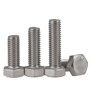 Pernos Hexagonales Blancos M4*16 A2-70 DIN933, Clase 4, Acero Inoxidable 304, Perno y Tuerca Hexagonales - Product Image 1