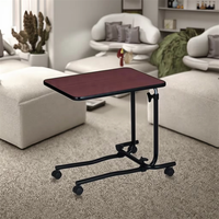 Table de lit MSMT à roulettes réglable, bureau mobile pour ordinateur portable, utilisation en milieu hospitalier, table d'appoint pour canapé, certifiée ISO13485, capacité de charge de 30 kg