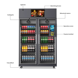 Venta caliente <span class=keywords><strong>de</strong></span> doble puerta al por menor fruta fresca AI verificación <span class=keywords><strong>de</strong></span> gravedad máquina expendedora inteligente <span class=keywords><strong>solicitar</strong></span> CENTRO COMERCIAL - Product Image 5